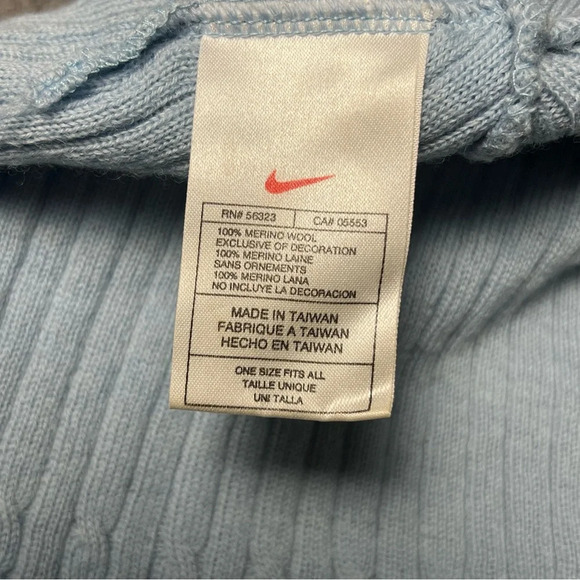 Nike ACG Wool Knit Beanie Hat Blue Winter Ski - Picture 3 of 5